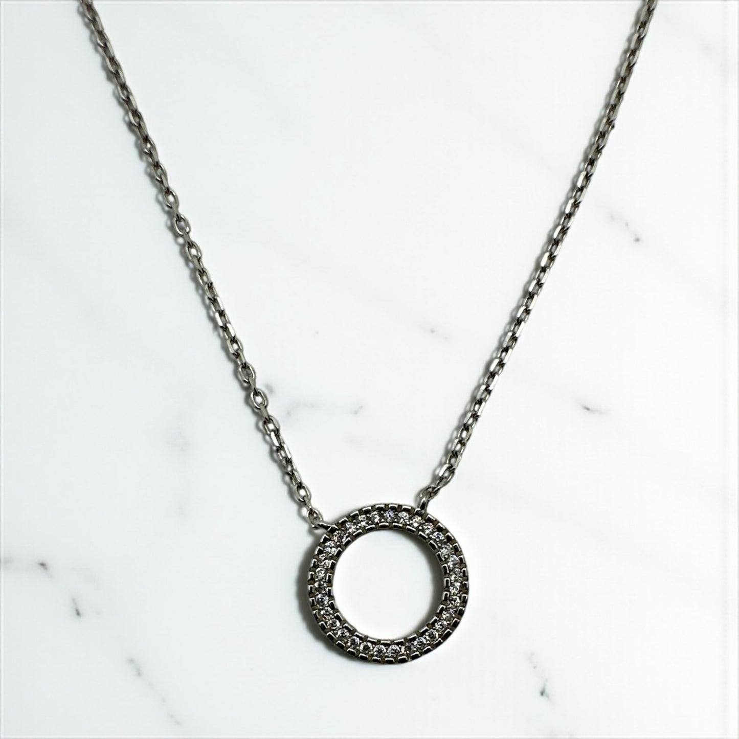 Silver Circle Pendant Necklace