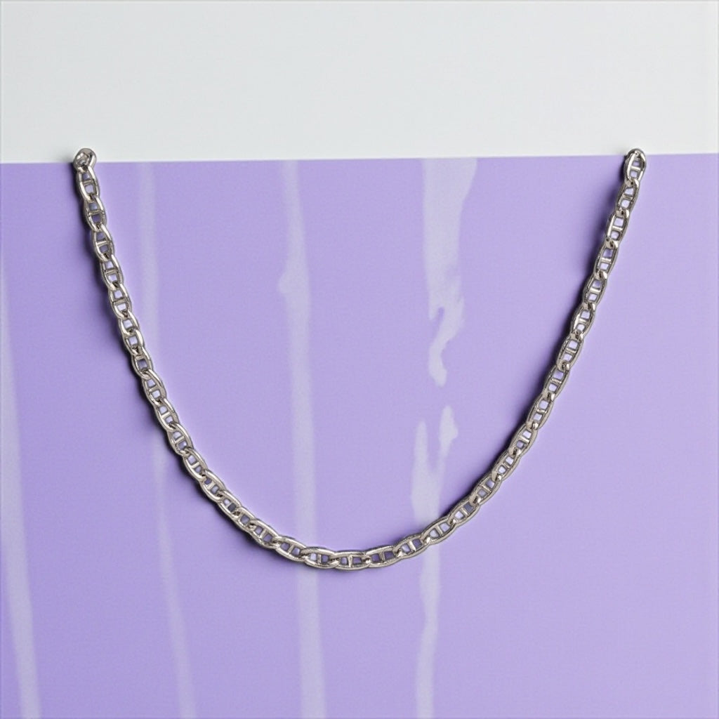 Flat Mariner Silver Chain