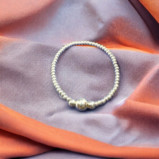 Silver Continuous Spheres Bracelet