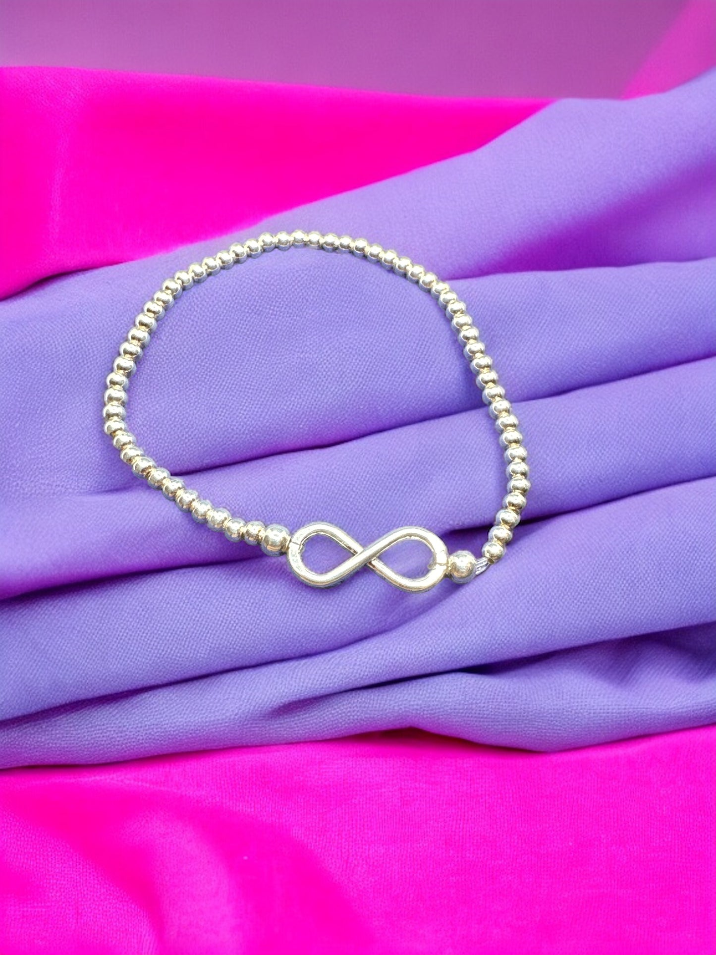 Silver infinity bracelet