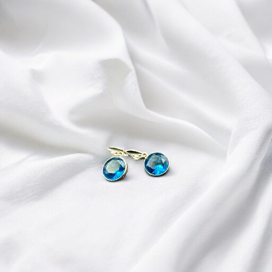 Diamond Cut Zirconia Silver Earrings