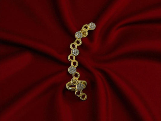 Gold “Circle Cascade” Ring with Swarovski Crystals