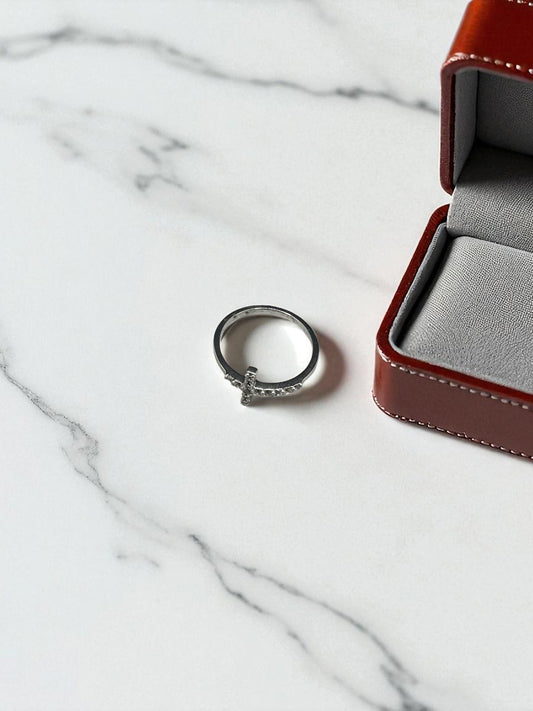 Cross Ring with Crystals