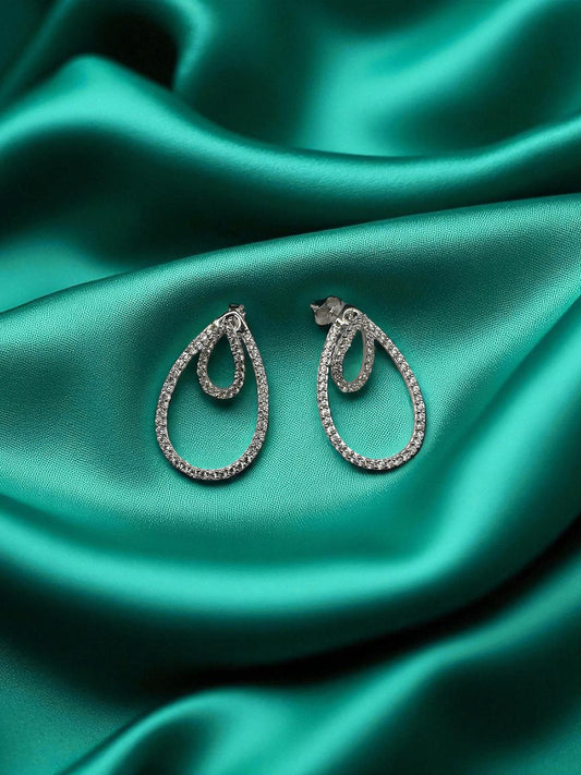 Double Loop Crystal Earrings