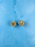 Yellow Stone Halo Earrings
