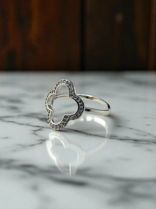 Silver Clover Ring