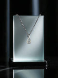 Silver Infinity Necklace with Crystal