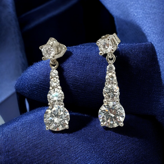 Classic Diamond Drop Earrings