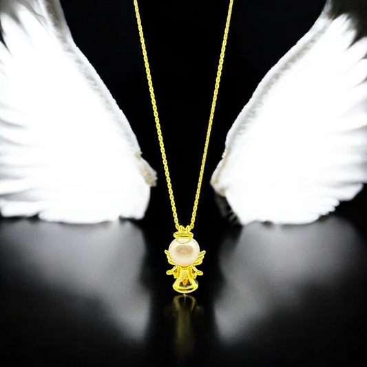 Gold Angel Pendant Necklace