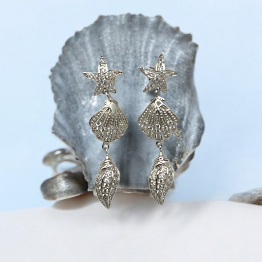 Ocean-Inspired Drop Earrings