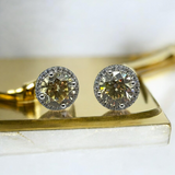 Halo Crystal Stud Earrings