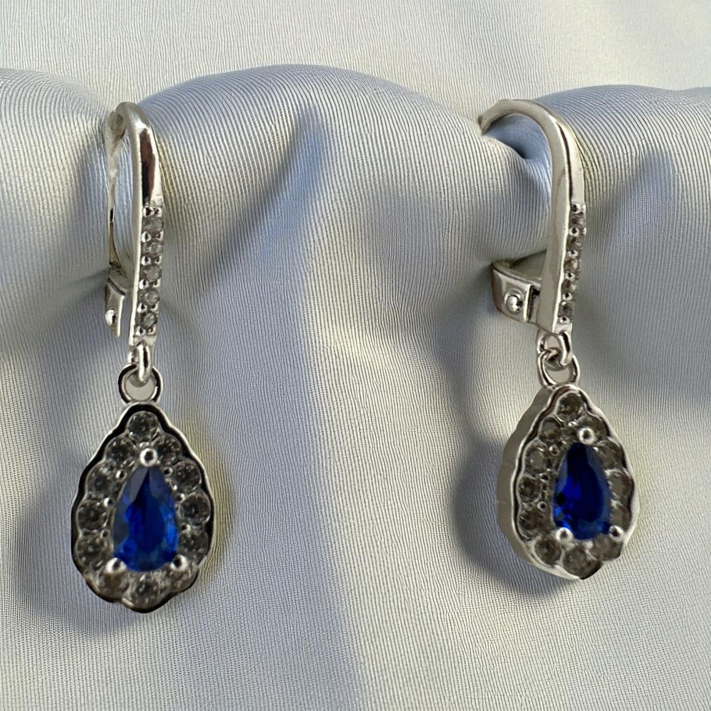 Blue Teardrop Earrings