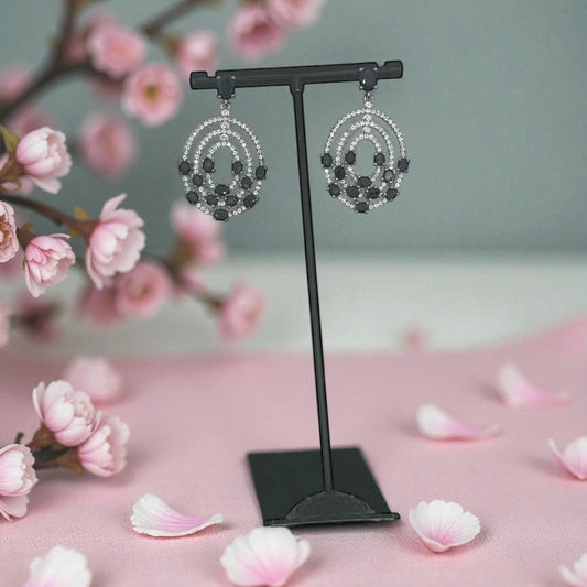 Silver Earrings With Natural Stones