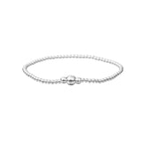Silver continuous spheres bracelet