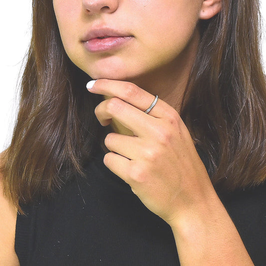 Churumbela Silver Ring With Zirconia