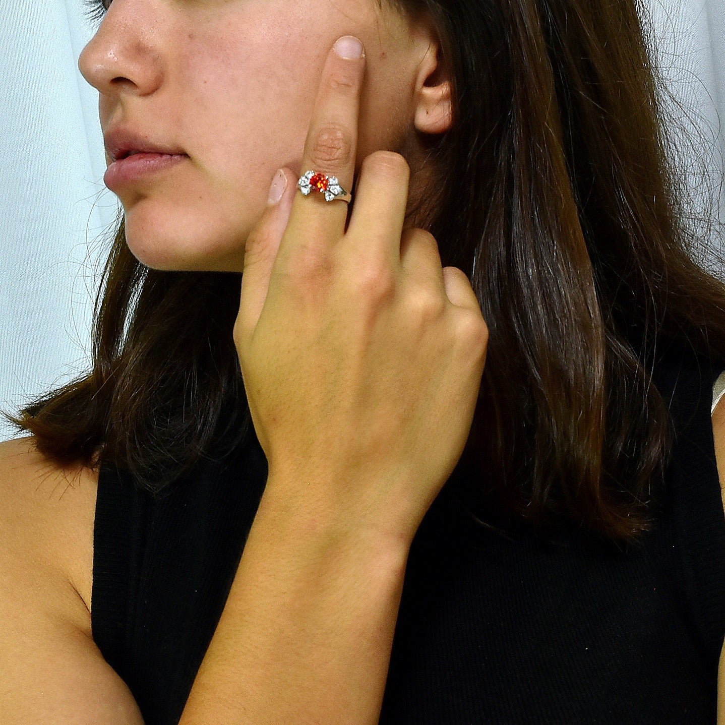 Silver Ring With Zirconia