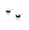 Medium Smooth Ball Silver Earring