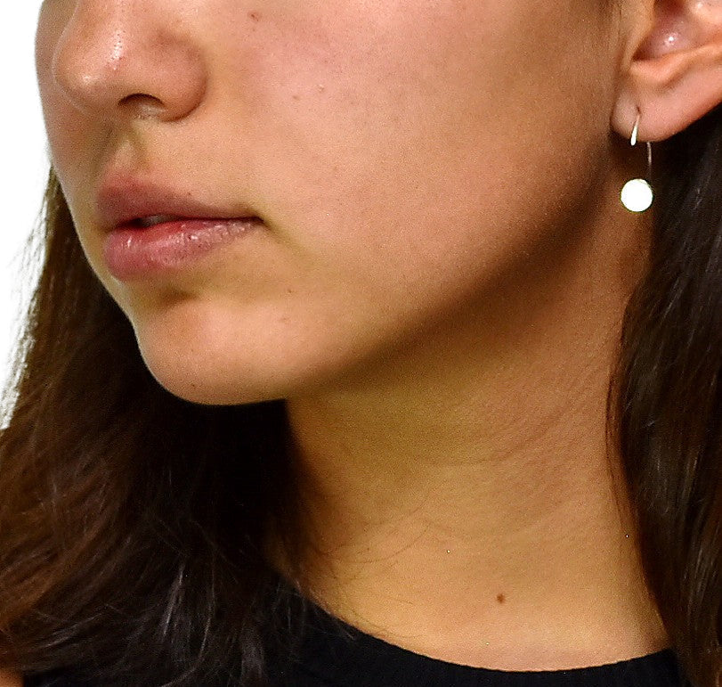 Minimalist Silver Earrings - Open Ended