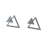 Zirconia Triangle Silver Earring