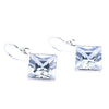 Rhombus Silver Earring with Zirconia