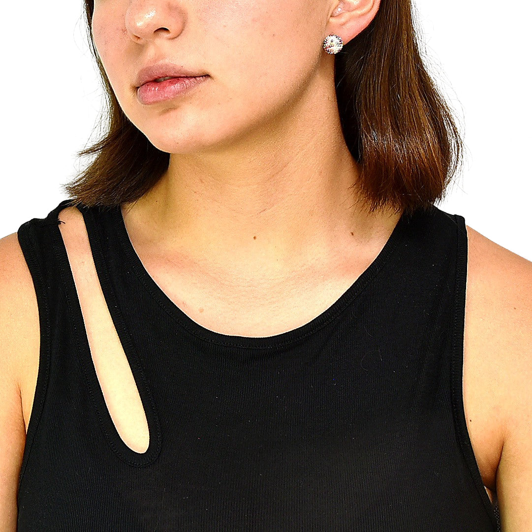 Colorful Beaded Ball Earrings