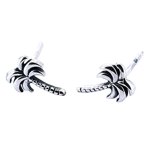 Silver Palm Tree Earrings