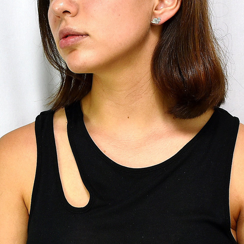 Sterling Silver Snail Earrings