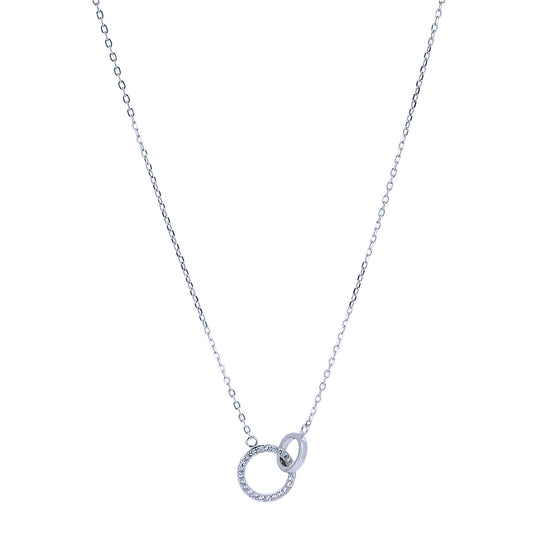 Silver Circle Pendant Necklace