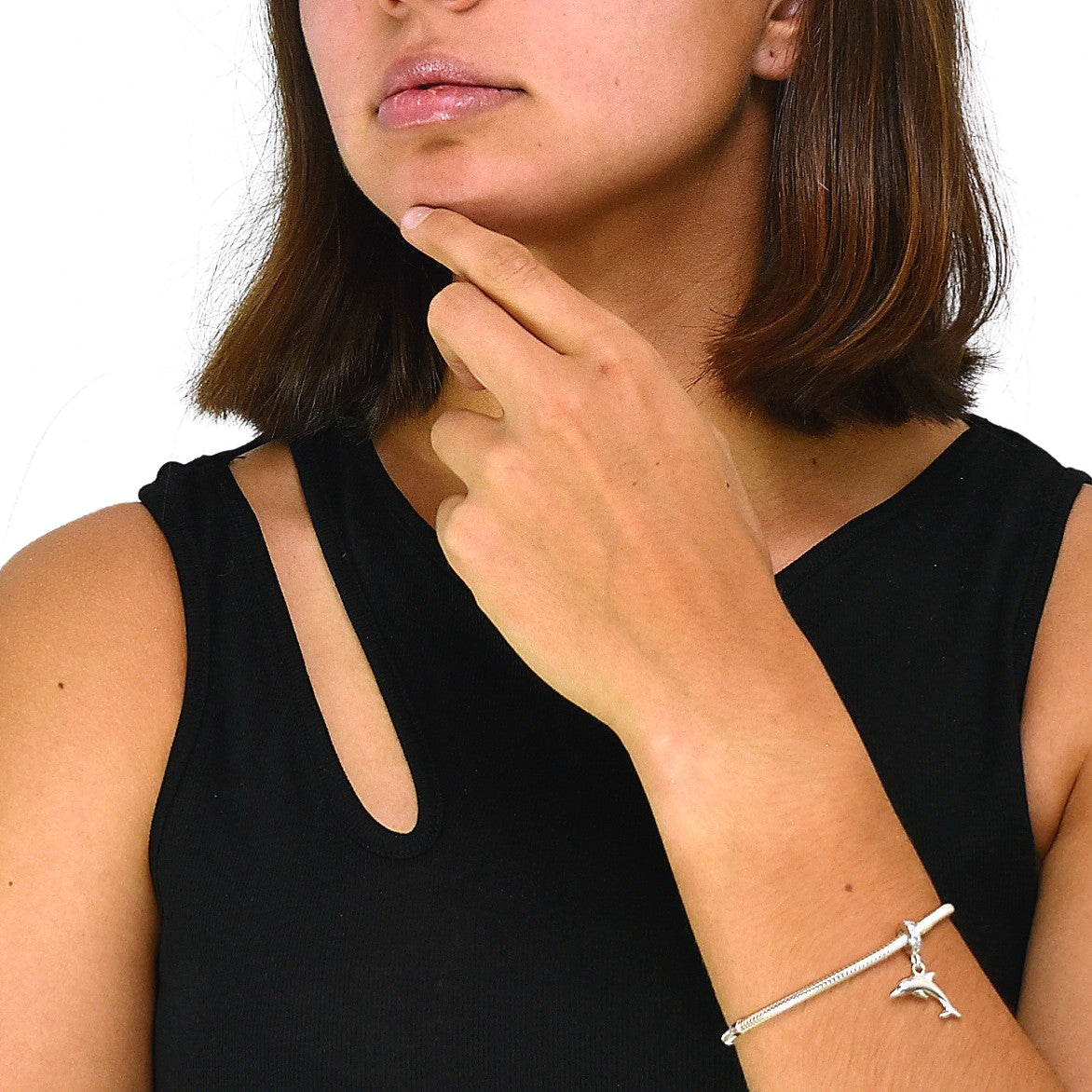 Silver Dolphin Bracelet Charm