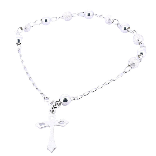 Silver Rosary Bracelet