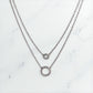 Silver Double Circle Necklace