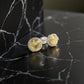 Yellow Stone Halo Earrings