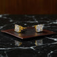 Gold Stud Earrings with Clear Swarovski Crystals