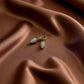 Gold Pinecone Stud Earrings with Swarovski Crystals