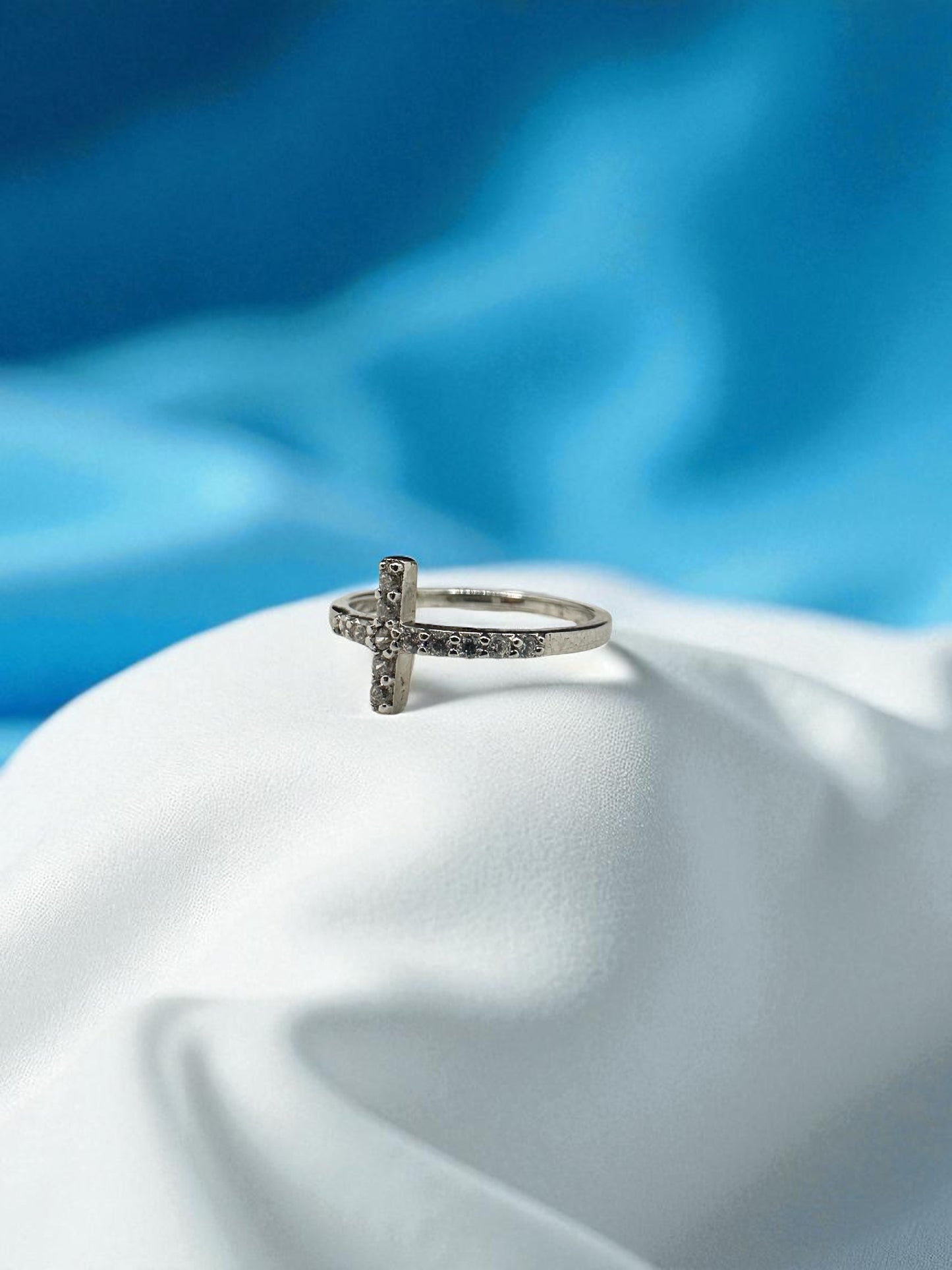 Cross Ring with Crystals