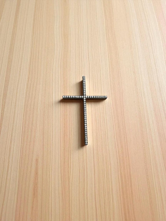 Silver Crystal Cross Pendant