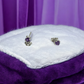 Purple Gemstone Stud Earrings