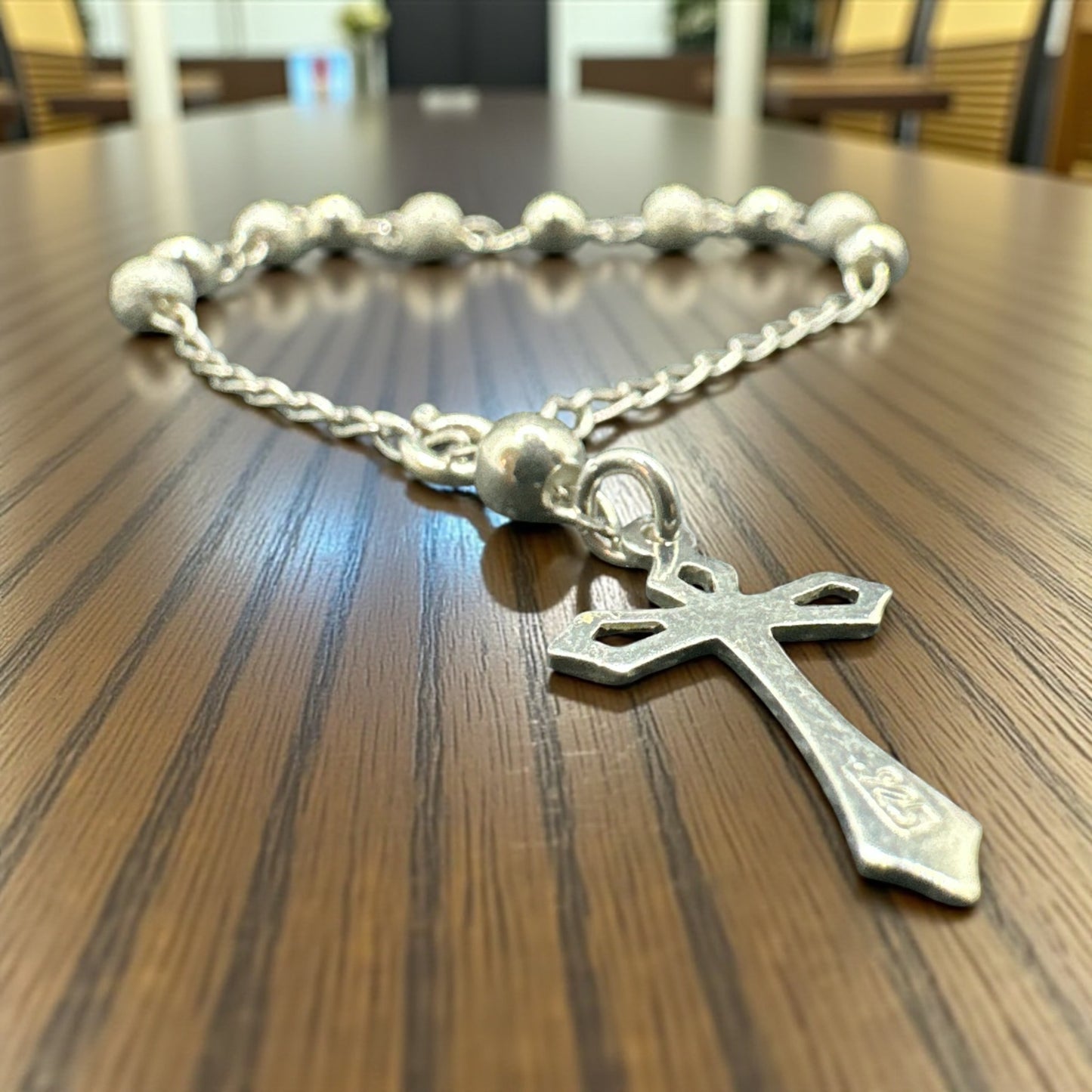 Silver Rosary Bracelet