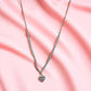 Heart Pendant Tennis Necklace