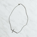 Sideways Cross Necklace