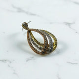 Tri-Color Teardrop Earrings