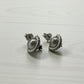 Silver Saturn Pearl Earrings