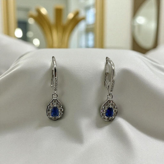 Blue Teardrop Earrings
