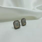 Gray Gem Stud Earrings