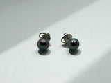 Black Pearl Stud Earrings