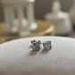 Square-Cut Crystal Stud Earrings