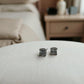 Square-Cut Crystal Stud Earrings