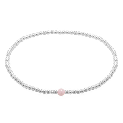 Pulsera de plata con piedras naturales