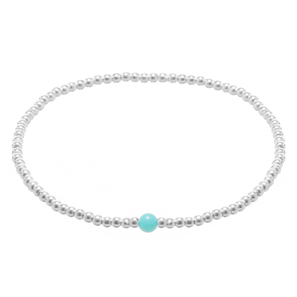 Pulsera de plata con piedras naturales