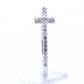 Silver Cross Ring with Zirconia
